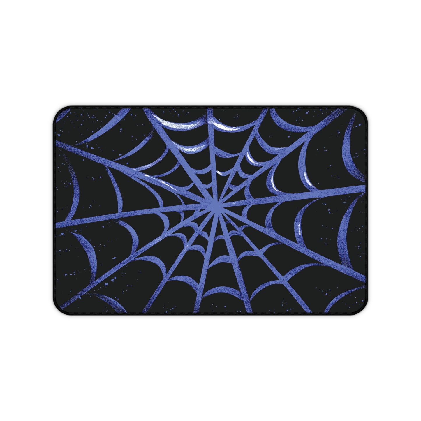 Blurple Spider Web Desk Mat, Halloween Aesthetic Mouse Pad
