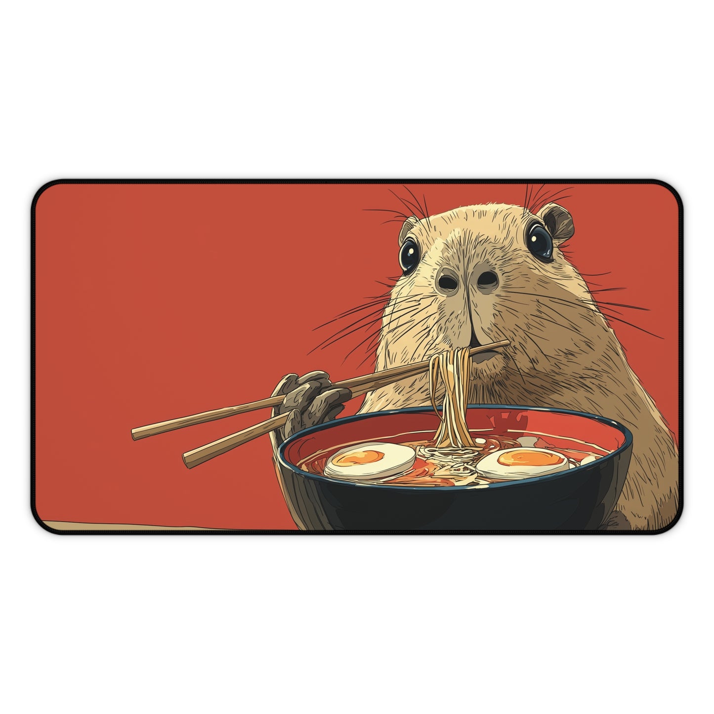 Capybara Mouse Pad XL, Funny Foodies Office Decor