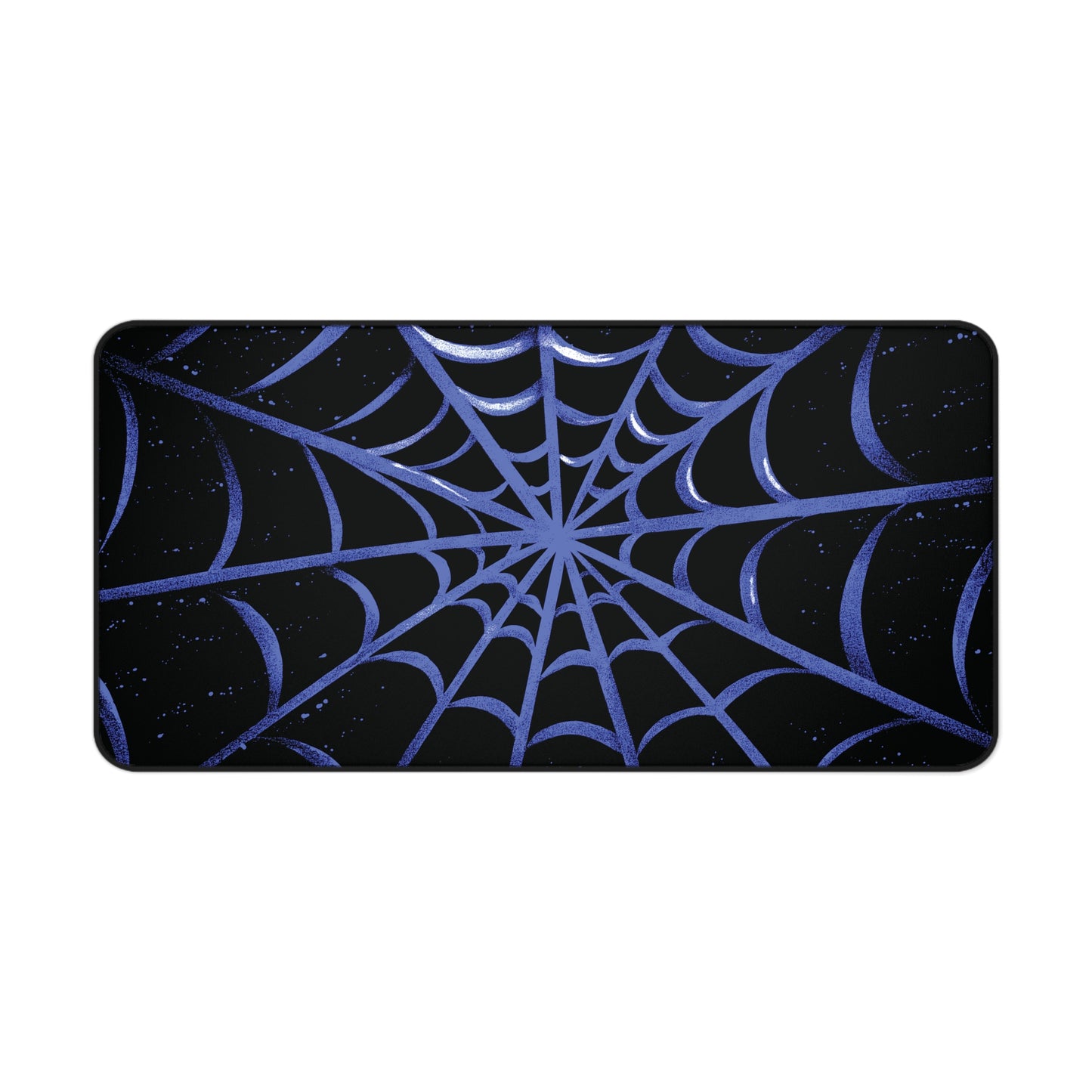 Blurple Spider Web Desk Mat, Halloween Aesthetic Mouse Pad