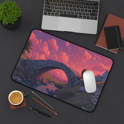 Knight Gaming Desk Pad Pixel Art Aesthetic