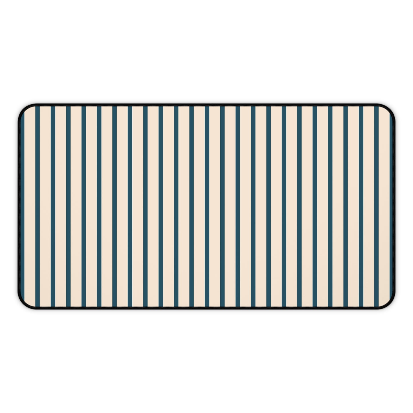 Deep Teal & Warm Beige Desk Mat