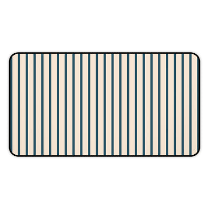 Deep Teal & Warm Beige Desk Mat