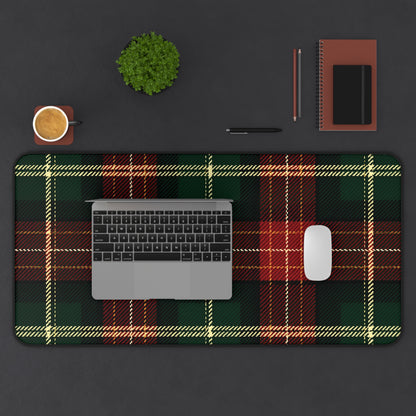 Plaid Desk Mat: Cozy Red & Green Tartan Mousepad