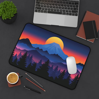 Mountain Anime Desk Mat, Japanese Style Landscape Desk Pad
