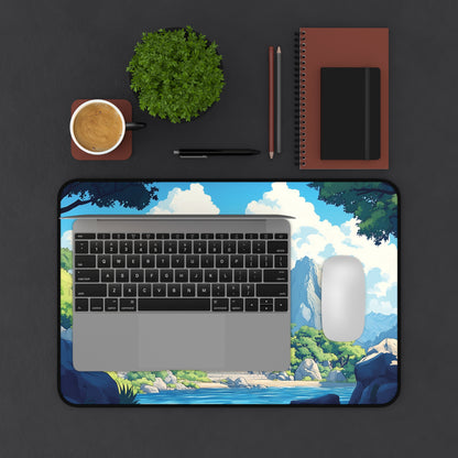 Japanese Temple Mouse Pad XL, Anime Style Desk Mat
