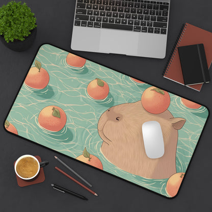 Capybara Desk Mat Kawaii, Large Gaming Capy Desk Pad