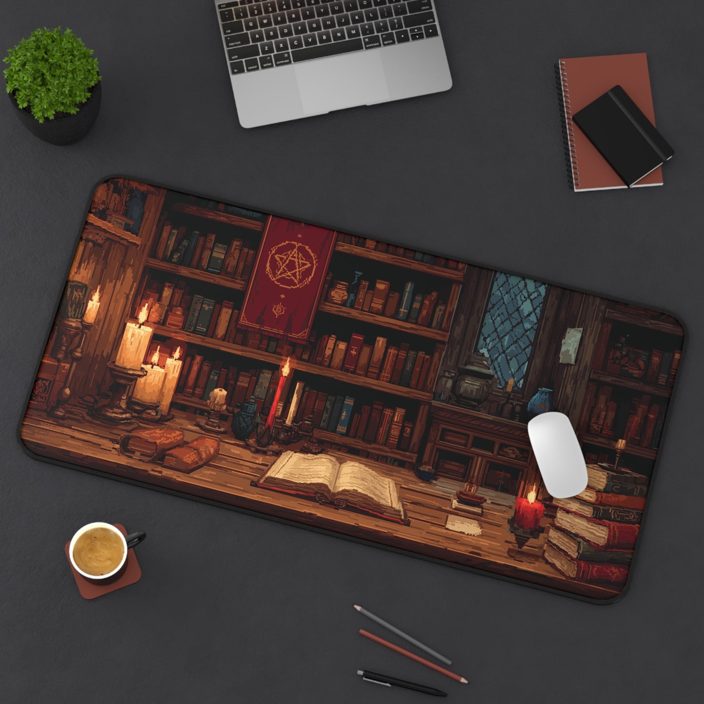 Arcane Library Pixel Art Desk Mat XXL