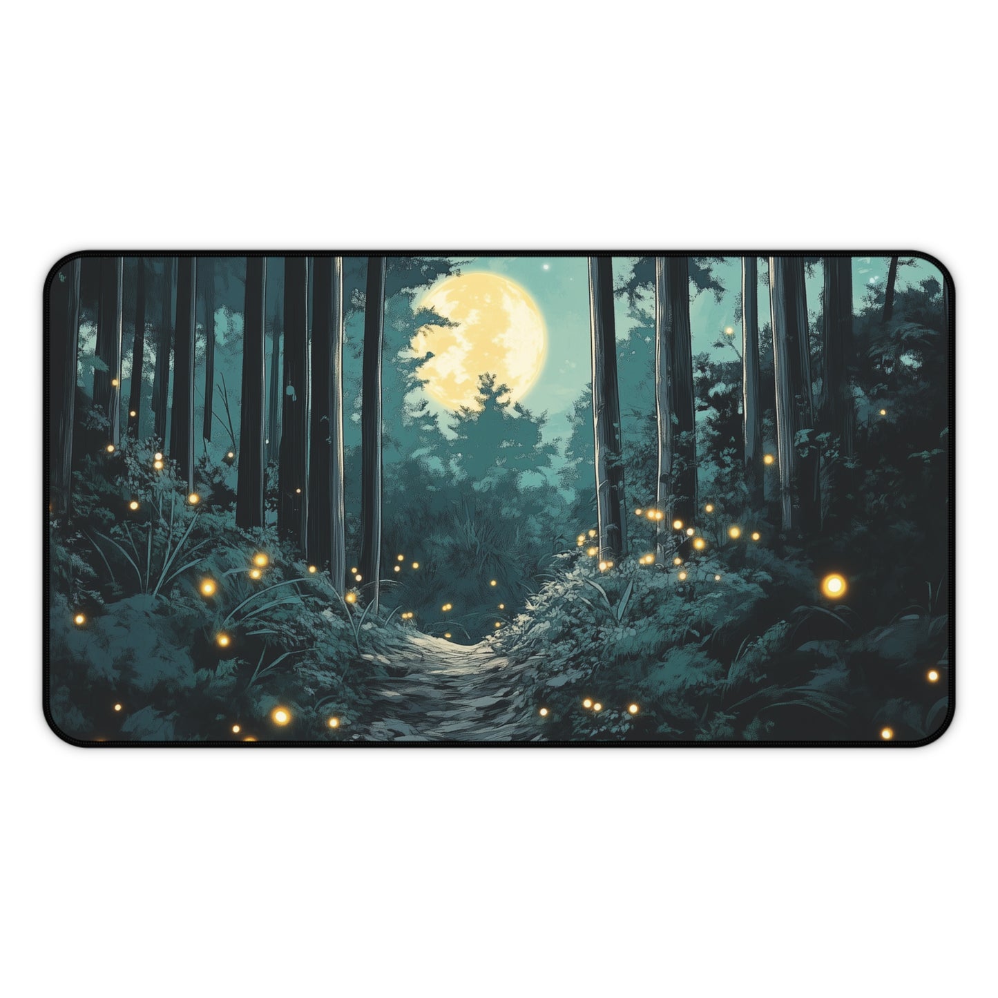 Anime Fantasy Forest Desk Mat, Large Gaming Mouse Pad