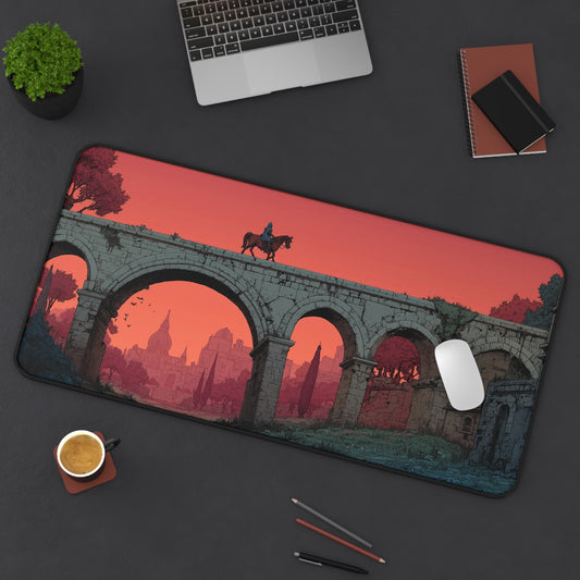 Knight Desk Mat: Pixel Art Mouse Pad XL