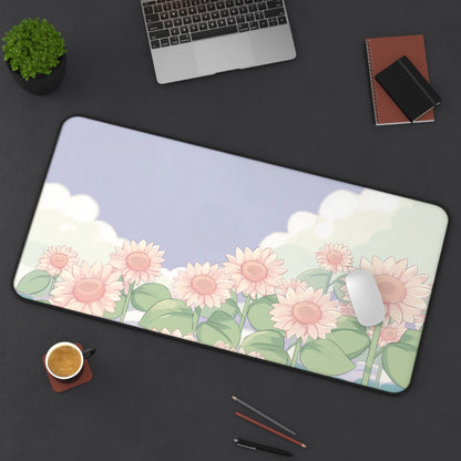 Kawaii Sunflower Pastel Gaming Desk Mat XL