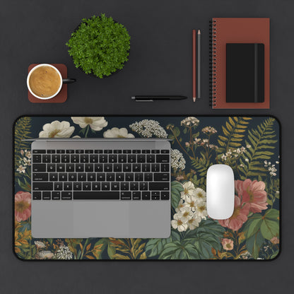 Floral Keyboard Mat XL, Vintage Aesthetic Desk Pad