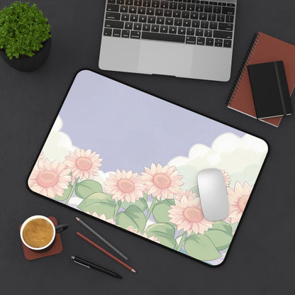 Kawaii Sunflower Pastel Gaming Desk Mat XL