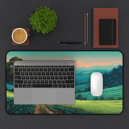 Countryside Desk Mat Pixel Art Aesthetic