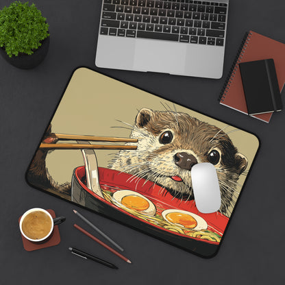Otter Ramen Desk Mat, Cool Animal Mouse Pad