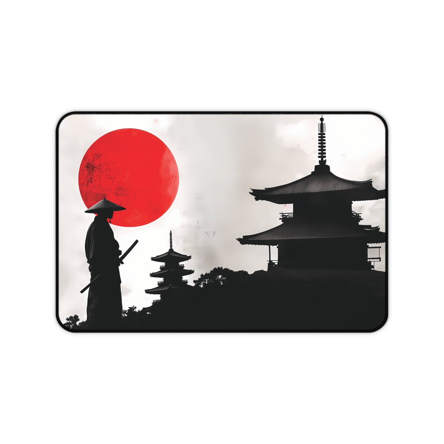 Japanese Gaming Desk Mat, Samurai Anime Large Desk Pad