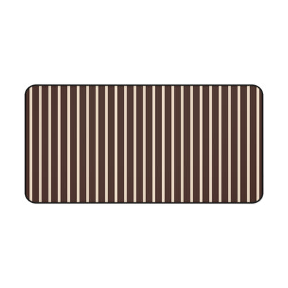 Beige and Brown Stripe Desk Mat