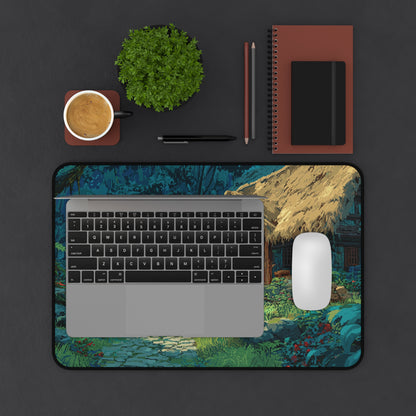 Pixel Art Desk Mat: Cozy Forest Mouse Pad XL