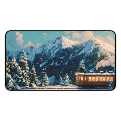 Red Train Desk Pad, Christmas Office Decor