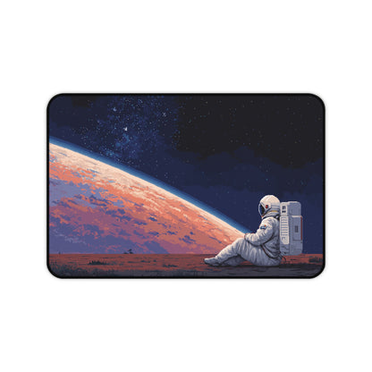 Astronaut Desk Pad: Pixel Art Aesthetic Large Mouse Pad