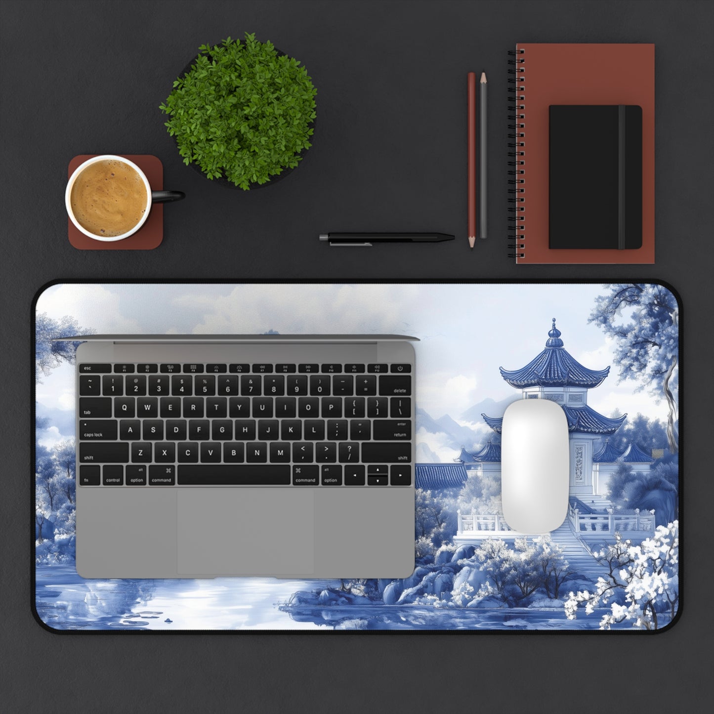 Chinoiserie Style Landscape Desk Pad