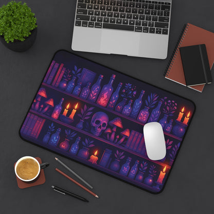 Mystic Apothecary Desk Mat: Potion Shelf Mouse Pad