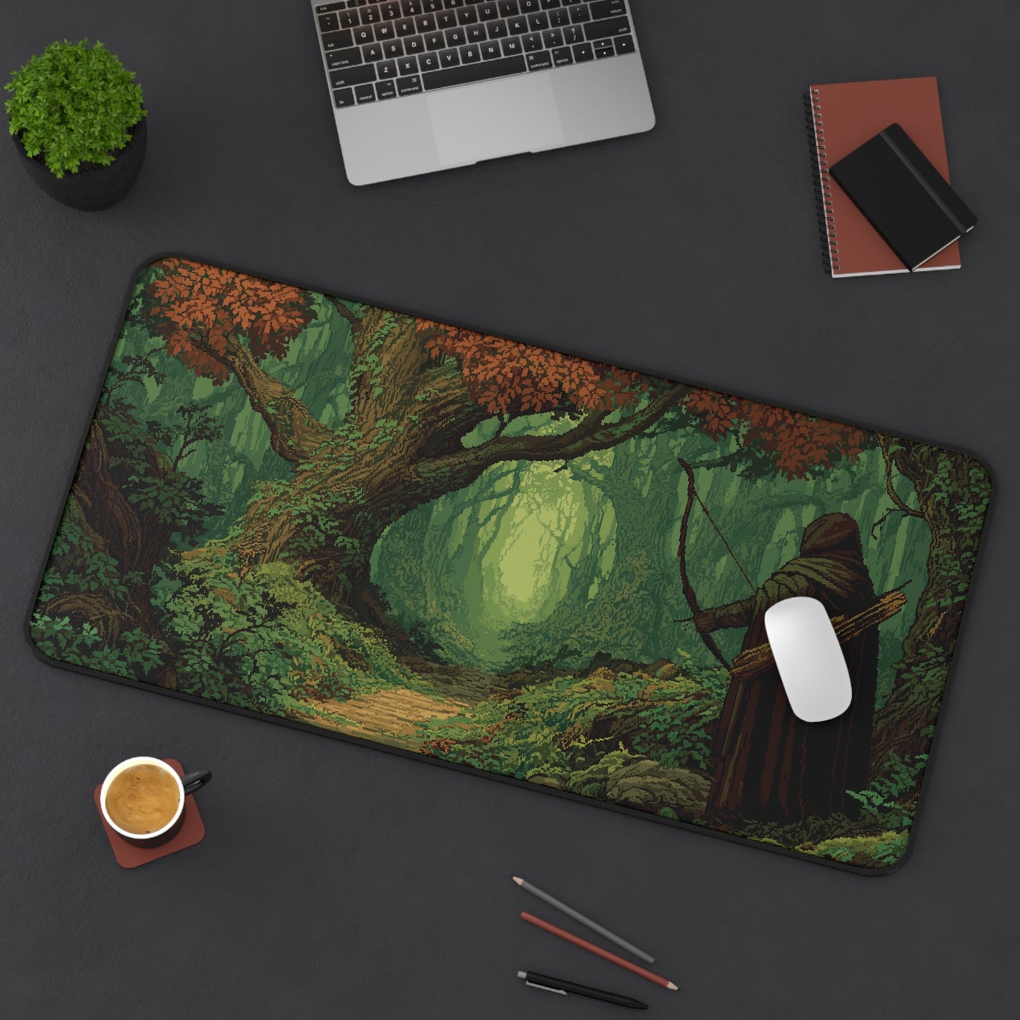Pixel Art Desk Pad: Mystic Ranger Gaming Mat
