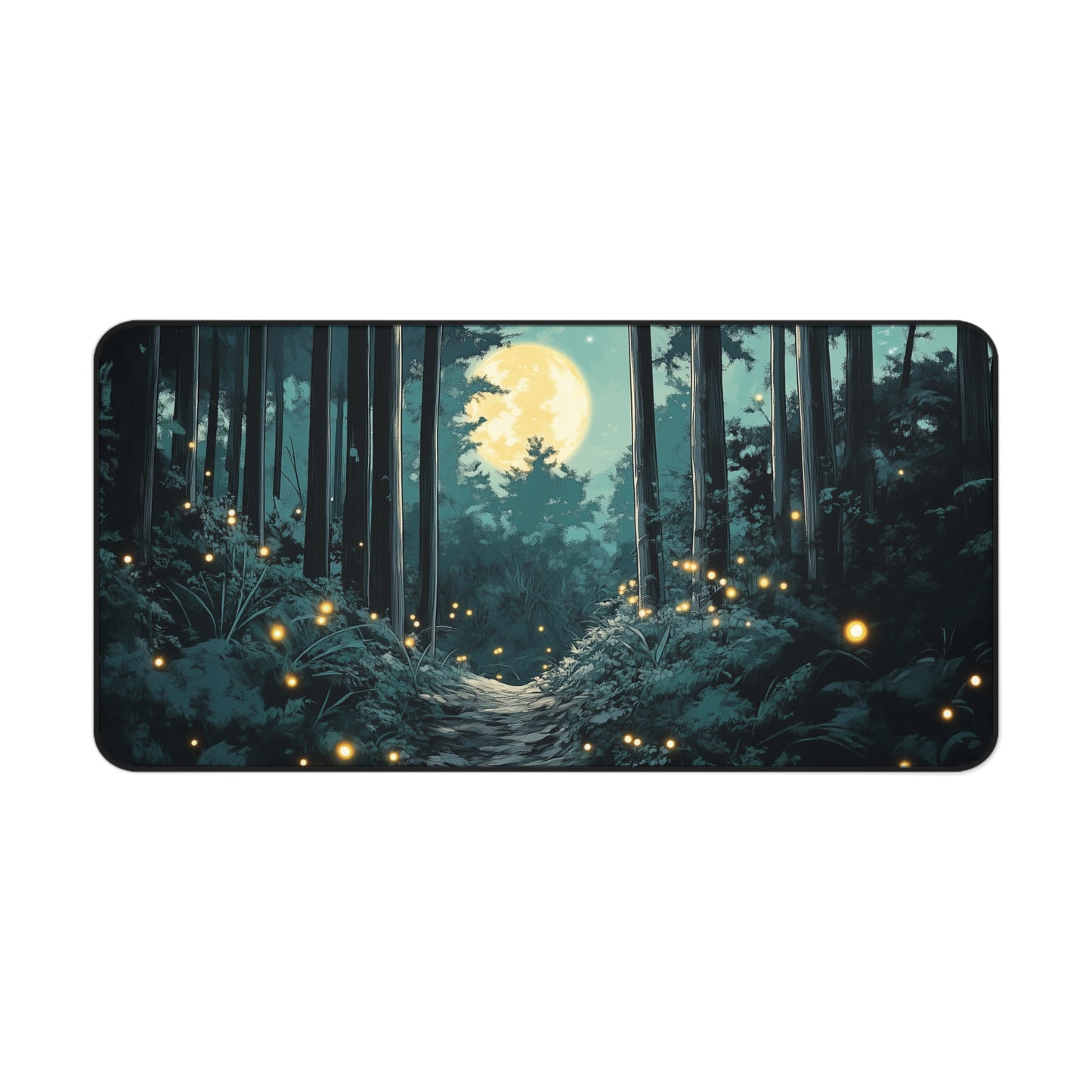 Anime Fantasy Forest Desk Mat, Large Gaming Mouse Pad