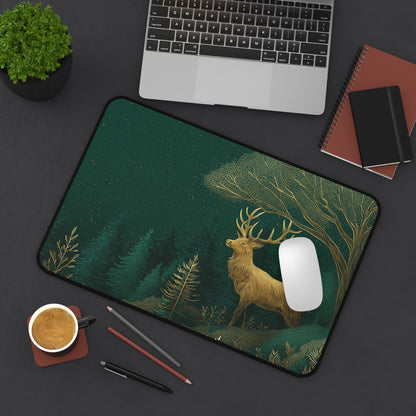 Green Forest Desk Pad, Christmas Office Decor