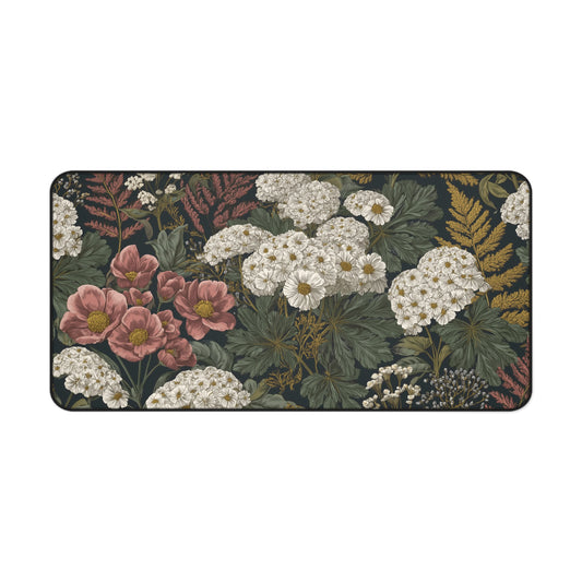 Floral Desk Mat Cottagecore, Nature Desk Decor