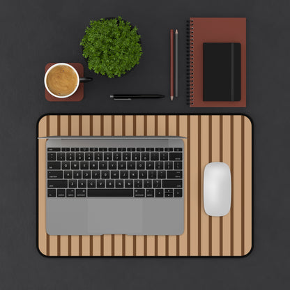 Striped Brown Desk Mat
