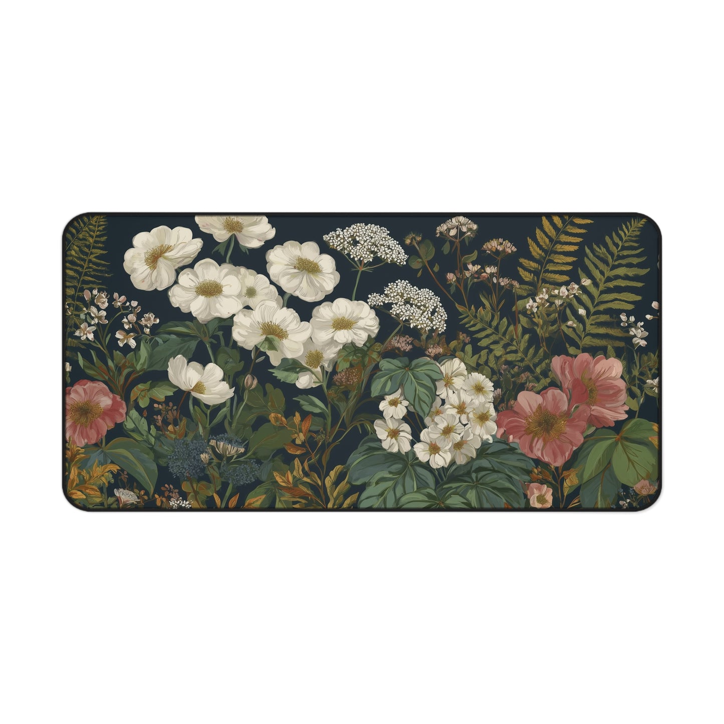 Floral Keyboard Mat XL, Vintage Aesthetic Desk Pad