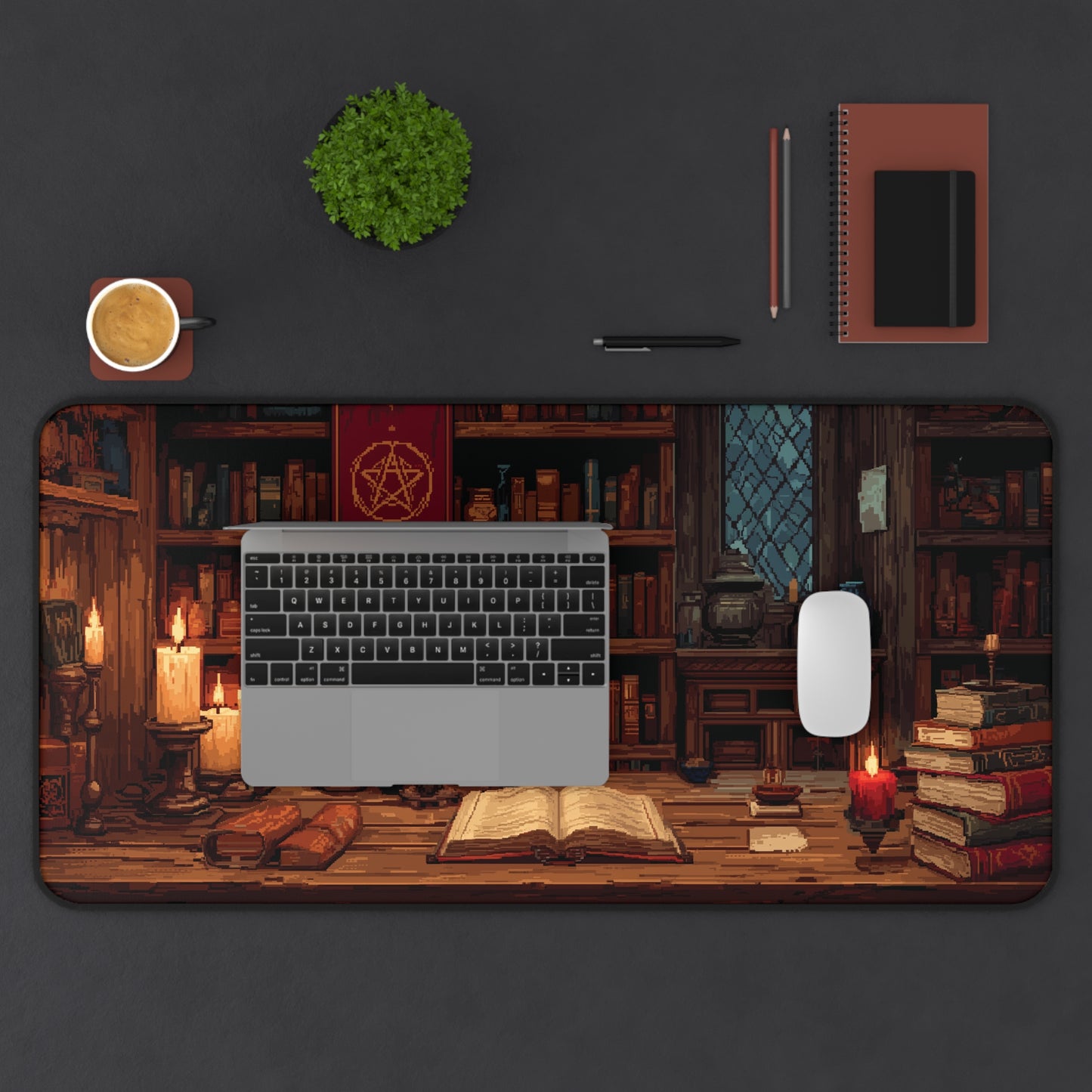 Arcane Library Pixel Art Desk Mat XXL