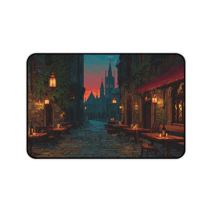Pixel Art Mouse Pad: Medieval City Desk Mat