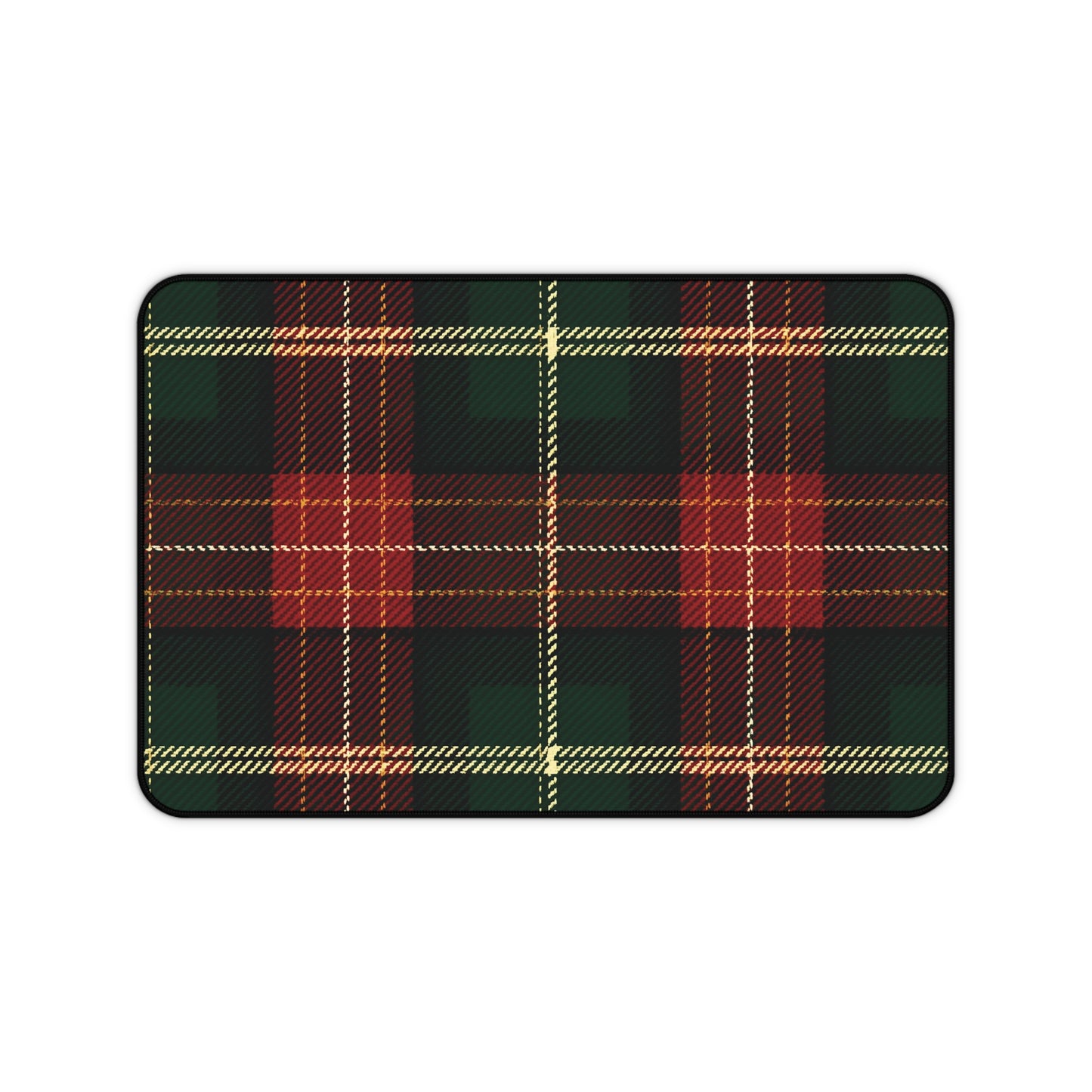 Plaid Desk Mat: Cozy Red & Green Tartan Mousepad