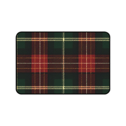 Plaid Desk Mat: Cozy Red & Green Tartan Mousepad
