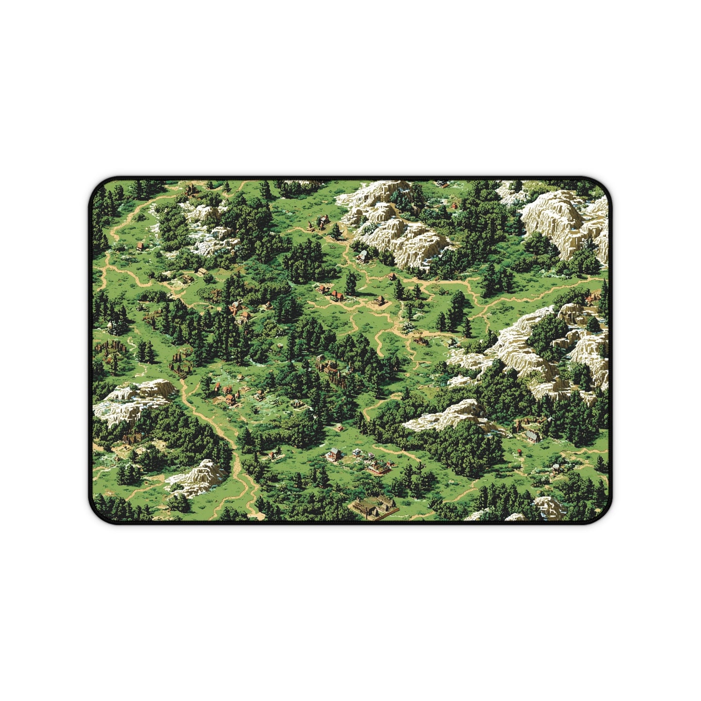 Pixel Art Fantasy Map Desk Pad: Retro RPG Keyboard Mat