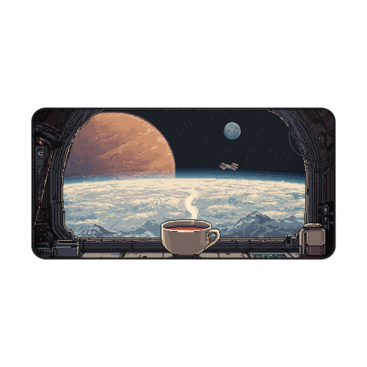 Pixel Art Keyboard Mat: Spacecraft Mouse Pad