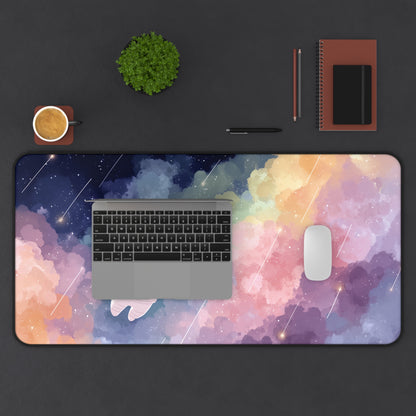 Kawaii Desk Mat: Space Cat Mouse Pad XXL