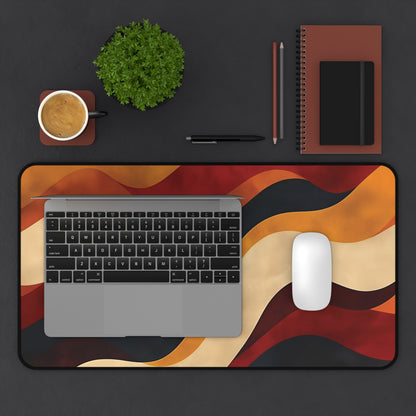 Retro Wave Desk Mat: Abstract Wavy Mousepad