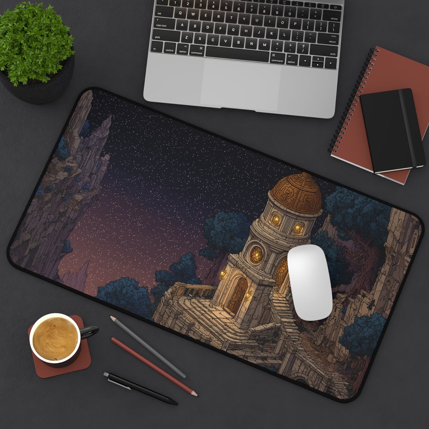 Magical Tower Mouse Pad XXL Pixel Art Aesthetic