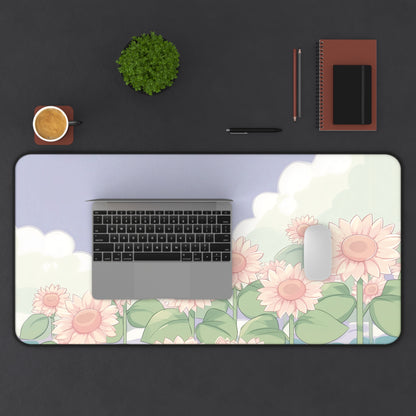 Kawaii Sunflower Pastel Gaming Desk Mat XL