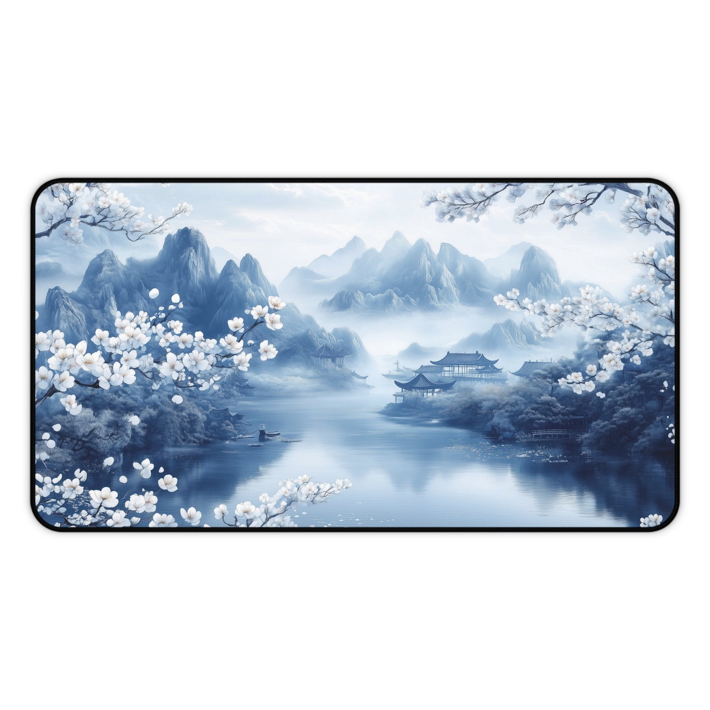 Mountain Landscape Chinoiserie Style Desk Mat