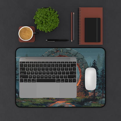 Glowing Portal XXL Mouse Pad Pixel Art Style