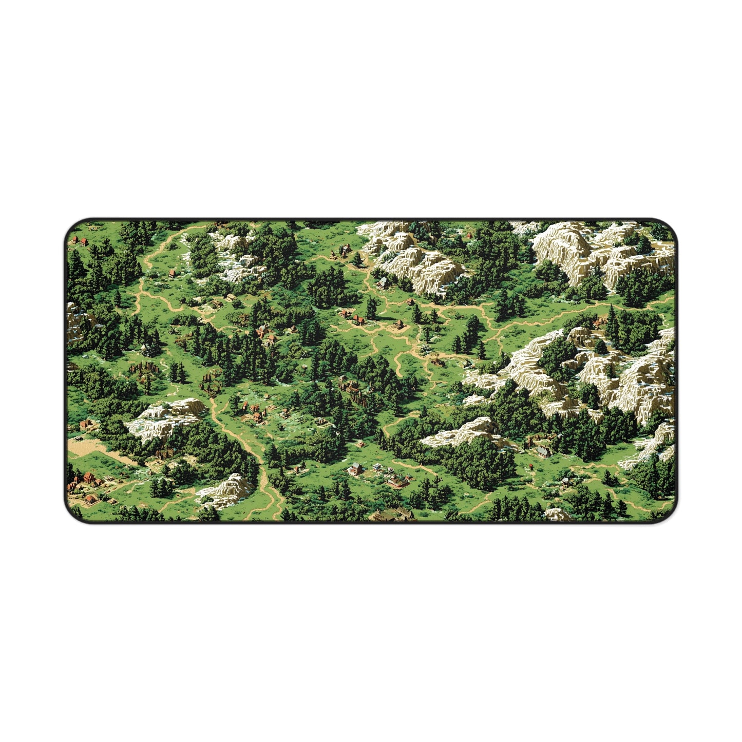 Pixel Art Fantasy Map Desk Pad: Retro RPG Keyboard Mat