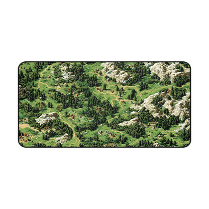 Pixel Art Fantasy Map Desk Pad: Retro RPG Keyboard Mat