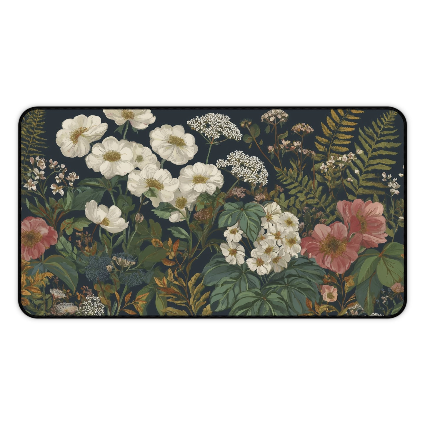 Floral Keyboard Mat XL, Vintage Aesthetic Desk Pad
