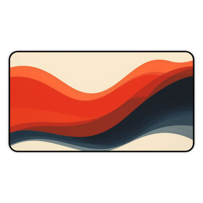 Abstract Sunset Desk Mat — Retro Wave Mousepad