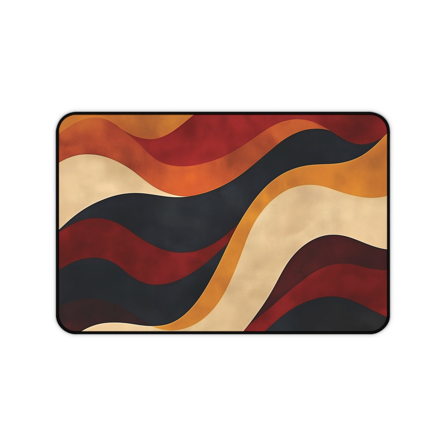 Retro Wave Desk Mat: Abstract Wavy Mousepad