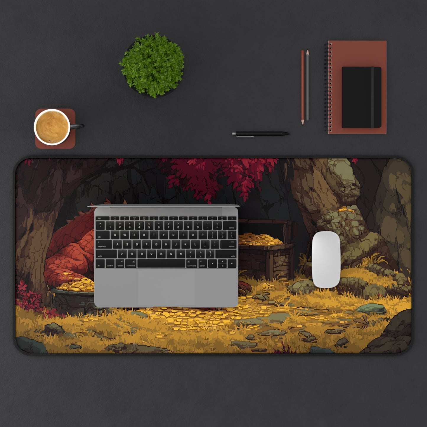 Pixel Art Fantasy Dragon Desk Pad XXL