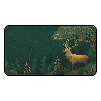 Green Forest Desk Pad, Christmas Office Decor